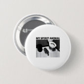 My Srit Animal Funny Drunk Raccoon Meme Button (Vorne & Hinten)