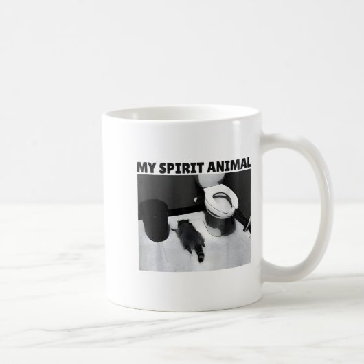My Srit Animal Funny Drunk Raccoon Meme Kaffeetasse (Rechts)
