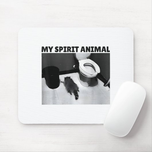 My Srit Animal Funny Drunk Raccoon Meme  Mousepad (Mit Mouse)