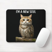 My Srit Animal Funny Meowl, Cursed Cat Owl Brainro Mousepad (Mit Mouse)