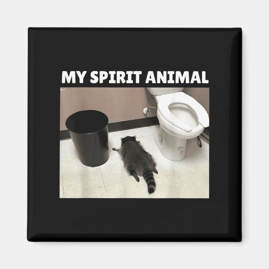 My Srit Animal Raccoon Trash Panda Drunk In The Ba Magnet (Vorne)