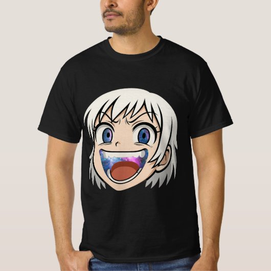 My Stomach Is the Universe - Anime Meme Face T-Shi T-Shirt (Vorderseite)