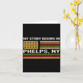 My Story Is Begins In Phelps Ny Karte (Gelbe Blume)
