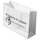 My story is simple große geschenktüte (Vorderseite Schrägansicht)