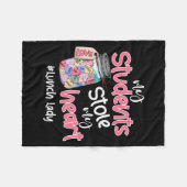 My Student Stole My Heart Lunch Lady Valentine Day Fleecedecke (Vorderseite (Horizontal))