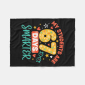 My Students Are 67 Days Smarter Funny Teacher Kids Fleecedecke (Vorderseite (Horizontal))