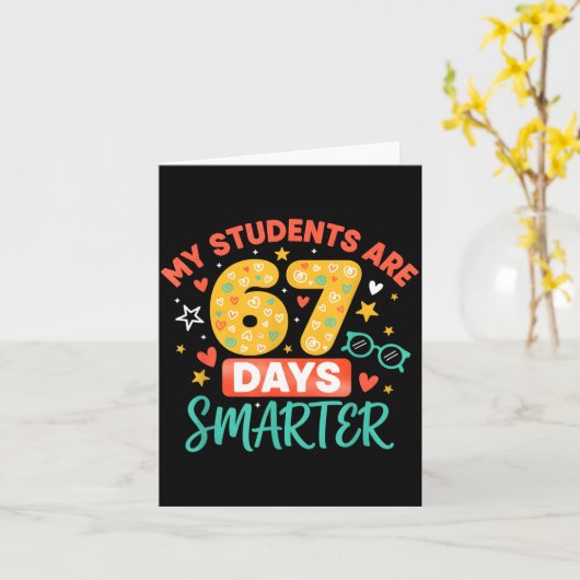 My Students Are 67 Days Smarter Funny Teacher Kids Karte (Gelbe Blume)