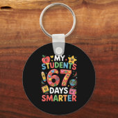 My Students Are 67 Days Smarter Funny Teacher Kids Schlüsselanhänger (Vorderseite)