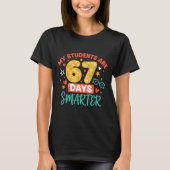 My Students Are 67 Days Smarter Funny Teacher Kids T-Shirt (Vorderseite)