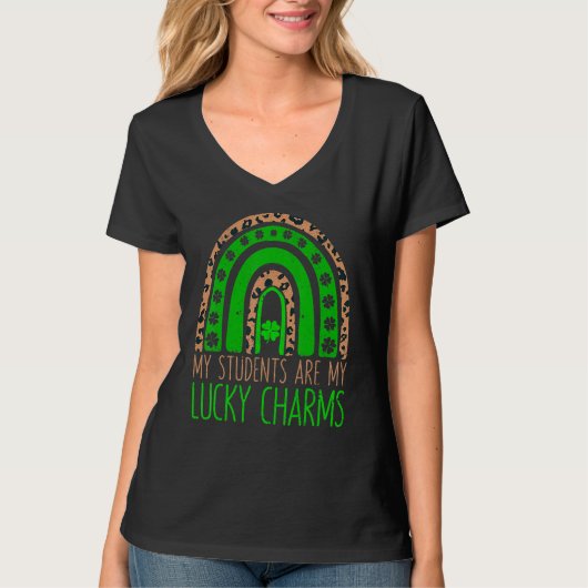 My Students Are My Lucky Charms Teacher St Patrick T-Shirt (Vorderseite)