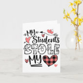 My Students Stole My Heart Teacher Valentines Day  Karte (Gelbe Blume)