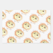My Sunshine Sun Illustration Geschenkpackung 3 Pac Geschenkpapier Set (Vorderseite 3)