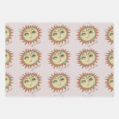 My Sunshine Sun Illustration Geschenkpackung 3 Pac Geschenkpapier Set (Vorderseite 2)