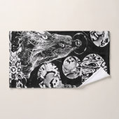My Super Halloween black and white Badhandtuch Set (Handtuch)