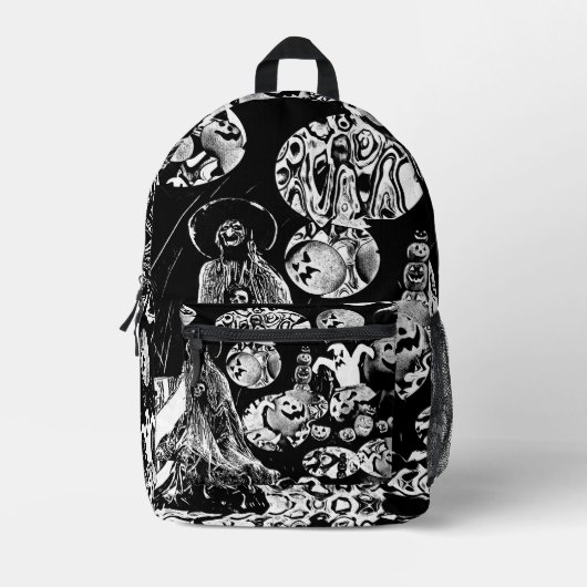 My Super Halloween black and white Bedruckter Rucksack (Vorderseite)