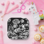 My Super Halloween black and white Pappteller (Party)