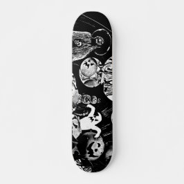 My Super Halloween black and white Skateboard