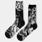 My Super Halloween black and white Socken (Linkes Detail)