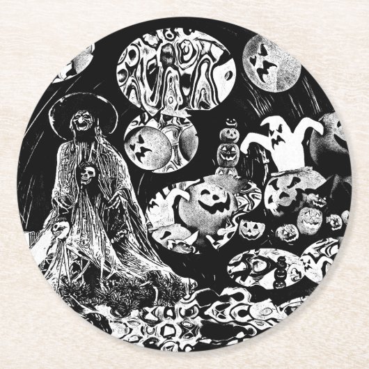 My Super Halloween Runder Pappuntersetzer (Vorderseite)