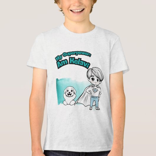 My Superpower: Am Kelavi! Kids' Tee (Vorderseite)
