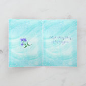 My Sympathies – Soft Floral Comfort Design Aqua Karte (Innenseite)