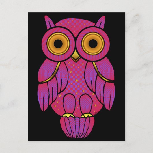 My$t Owl Mitternachtspostkarte Postkarte (Vorderseite)