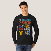 My Teacher Survived 100 Days Of Me Funny School Bo T-Shirt (Vorne ganz)