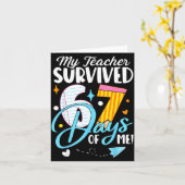 My Teacher Survived 67 Days Of Me Funny Six Seven Karte (Gelbe Blume)
