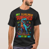 My Teacher Survived 67 Days Of School 67 Meme Dino T-Shirt (Vorderseite)
