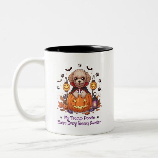 My Teacup Poodle Makes Every Season Sweeter Zweifarbige Tasse (Links)