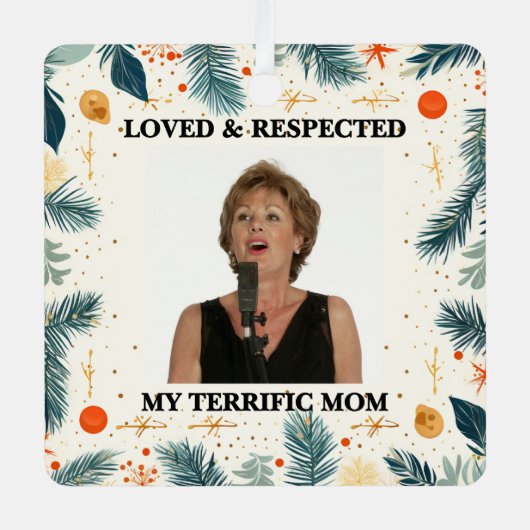 My Terrific Mom™ Ornaments (Customize It!) Ornament Aus Metall (Vorderseite)
