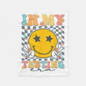 My Testera Funny Groovy Test Day Teacher Stude Fleecedecke (Vorderseite)