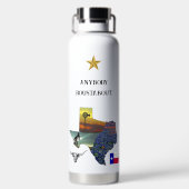 My Texas - Illustrated map outline - personalize Trinkflasche (Rückseite)