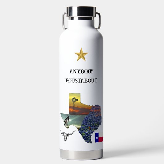 My Texas - Illustrated map outline - personalize Trinkflasche (Vorderseite)