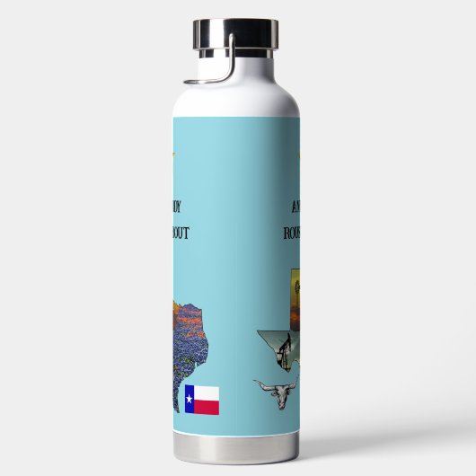 My Texas - Illustrated map outline - personalize Trinkflasche (Rechts)