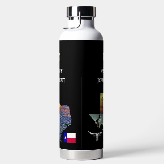 My Texas - Illustrated map outline - personalize Trinkflasche (Rechts)
