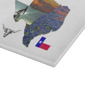 My Texas - map outline-steer-derrick-windmill Schneidebrett (Ecke)