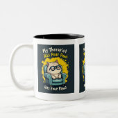 My Therapist Has Four Paws Funny Cat Lover Coffee Zweifarbige Tasse (Links)