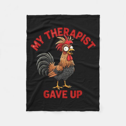 My Therast Gave Up Funny Meme Chicken Humor Saying Fleecedecke (Vorderseite)