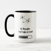 My Thoughts Need Coffee to Load – Funny Mug Tasse (Links)