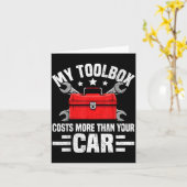 My Toolbox Costs More Than Your Car Funny Auto Mec Karte (Gelbe Blume)