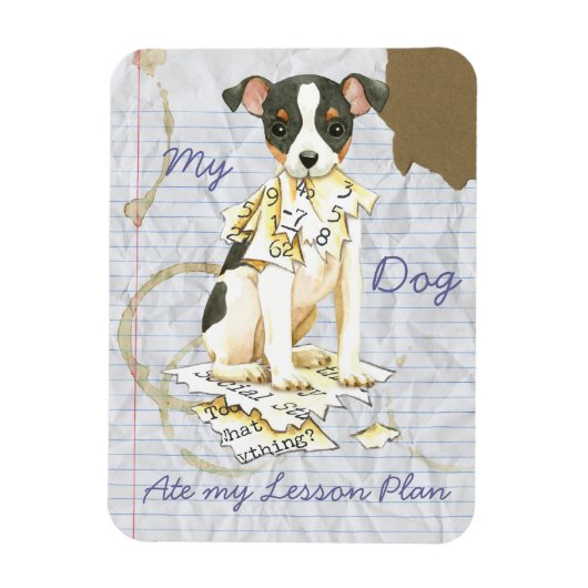 My Toy Fox Terrier Ate my Lessingplan Magnet (Vertikal)