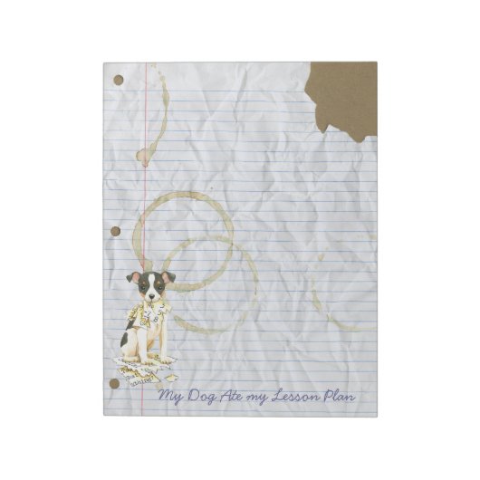 My Toy Fox Terrier Ate my Lessingplan Notizblock (Rotiert)