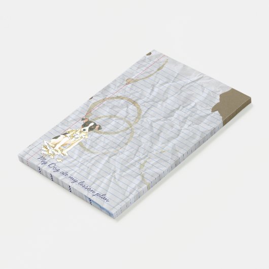 My Toy Fox Terrier Ate my Lessingplan Post-it Klebezettel (angewinkelt)