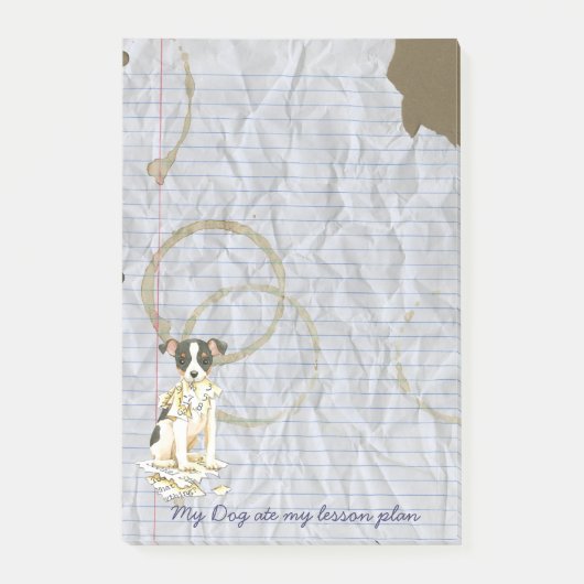 My Toy Fox Terrier Ate my Lessingplan Post-it Klebezettel (Vorderseite)