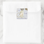 My Toy Fox Terrier Ate my Lessingplan Quadratischer Aufkleber (Tasche)