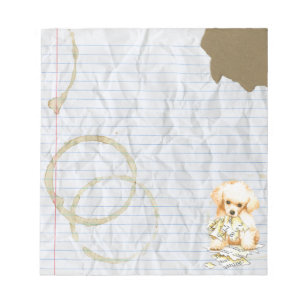 My Toy Poodle Ate my Lektion Plan Notizblock