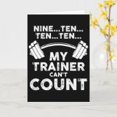My Trainer Can't Count Funny Gym Workout Long Slee Karte (Gelbe Blume)