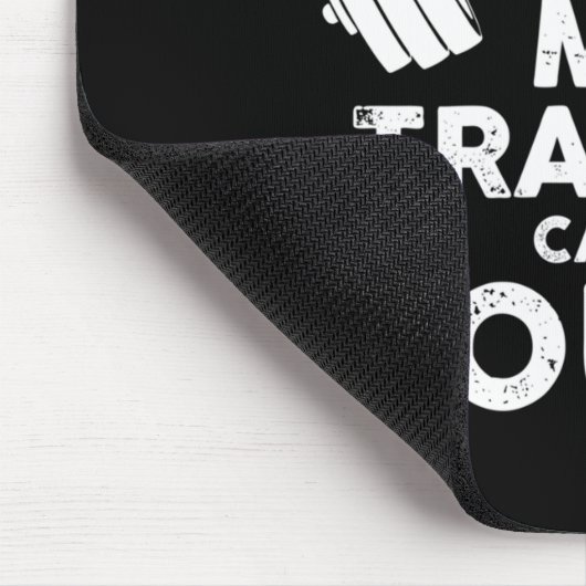 My Trainer Can't Count Funny Gym Workout Long Slee Mousepad (Ecke)