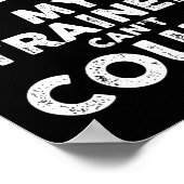 My Trainer Can't Count Funny Gym Workout Long Slee Poster (Ecke)